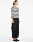 Relaxed Boat Neck | Banner Stripe