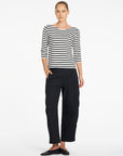 Relaxed Boat Neck | Banner Stripe