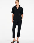 Zip Flute Top |Black