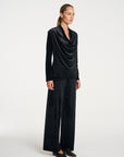 Palazzo Pant | Black Velvet