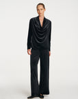 Palazzo Pant | Black Velvet
