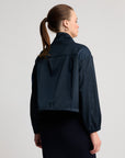 Simi Cropped Wind Breaker | Navy