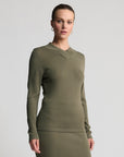 Base Layer Collar Wrap Knit | Fern