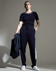 Base Layer Wide Leg Trouser | Navy