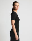 Base Layer Ribbed T-shirt | Black