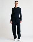 Base Layer Wide Leg Trouser | Navy