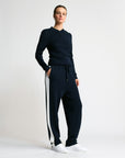 Base Layer Wide Leg Trouser | Navy