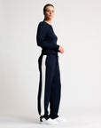 Base Layer Wide Leg Trouser | Navy