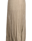 Beige pleated lurex skirt