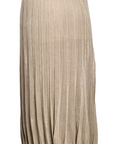 Beige pleated lurex skirt