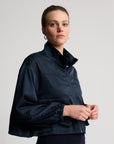 Simi Cropped Wind Breaker | Navy