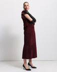 Christiana Suede Skirt | Bordeaux