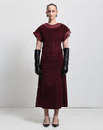 Christiana Suede Skirt | Bordeaux