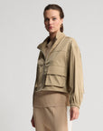 Simi Cropped Wind Breaker | Butterscotch