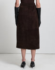 Gabriella Skirt | Coffee Suede