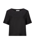 Ascoli Top | Black Viscose Twill