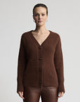 Smithton Fluffy Cardigan | Espresso