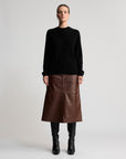Gabriella Leather Skirt | Chesnut