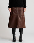 Gabriella Leather Skirt | Chesnut