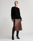 Gabriella Leather Skirt | Chesnut