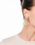 Alstroemeria Earring | Gold and Green