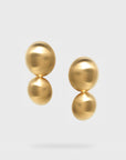Romanesque Long Earring | Brushed Gold
