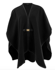 Karson Cashmere Cape | Black