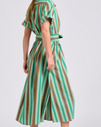 Lucy Dress | Green Sky Stripe