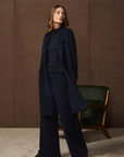 Milano Knit Coat | Navy