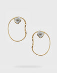 Alstroemeria Earring | Gold and White