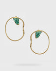 Alstroemeria Earring | Gold and Green