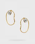 Alstroemeria Earring | Gold and White