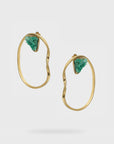 Alstroemeria Earring | Gold and Green