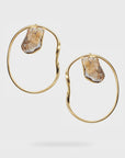 Alstroemeria Earring | Gold and Beige