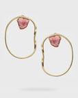 Alstroemeria Earring | Gold and Pink