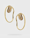 Alstroemeria Earring | Gold and Beige