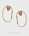 Alstroemeria Earring | Gold and Pink