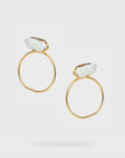 Louvers Earring | Gold Pearl
