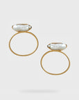 Louvers Earring | Gold Pearl