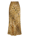 Emilia Bias Skirt | Leopard Silk