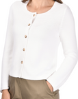 Link Knit Cardigan | White