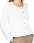 Link Knit Cardigan | White