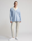 Parker Boyfriend Jumper | Baby Blue