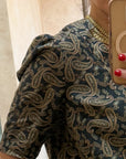 Rimini Top | Forrest Green Paisley