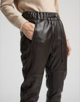 Reagan Leather Jogger | Espresso