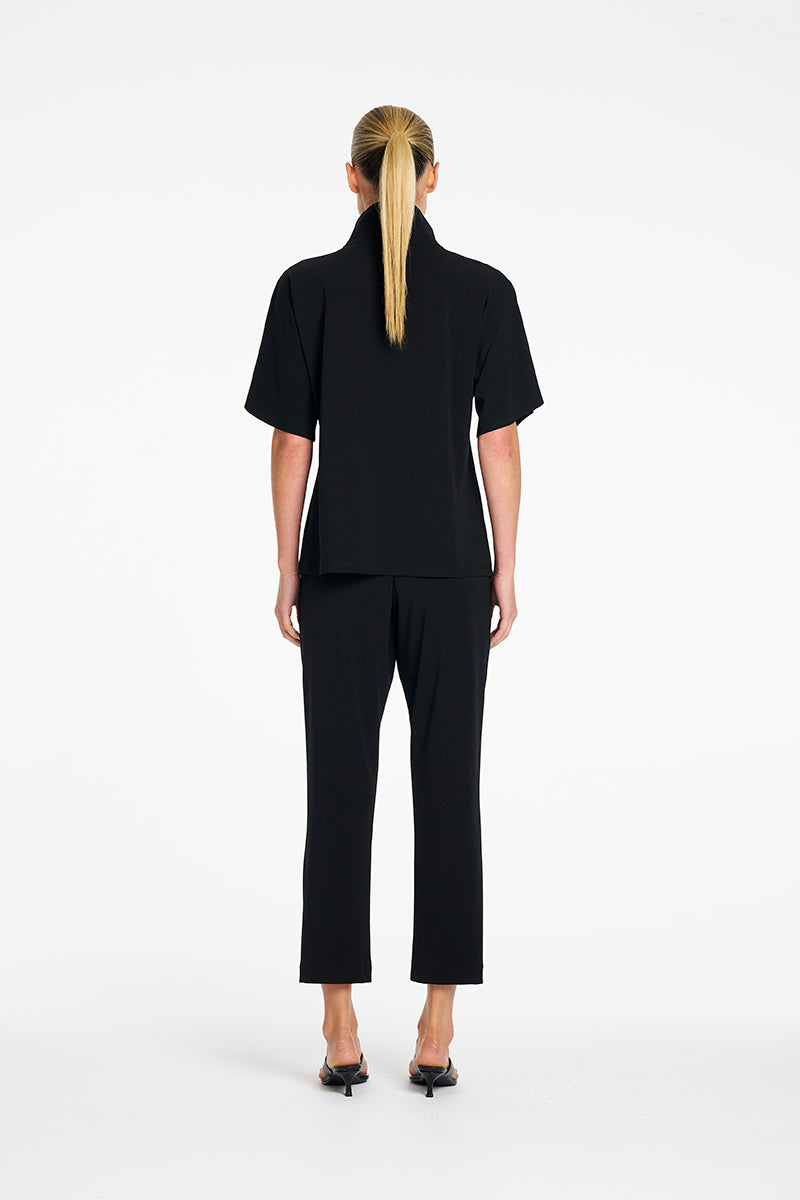 Zip Flute Top | Black