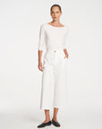 Relaxed Boat Neck | White