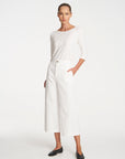 Relaxed Boat Neck | White