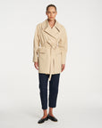 Wrap Trench  | Bisque