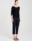 Relaxed Boat Neck | Black